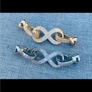 Elegant Gold and Silver Infinity jewelry connectors.